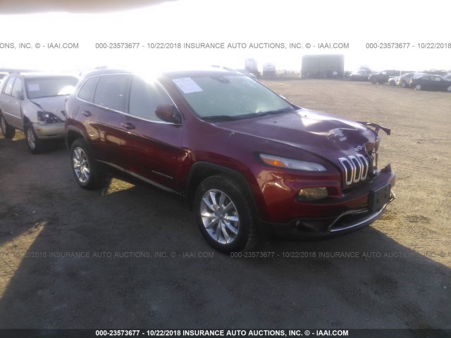 1C4PJMDS3FW749878 - 2015 JEEP CHEROKEE LIMITED RED photo 1