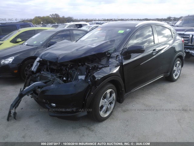 3CZRU5H78GM748765 - 2016 HONDA HR-V EXL BLACK photo 2