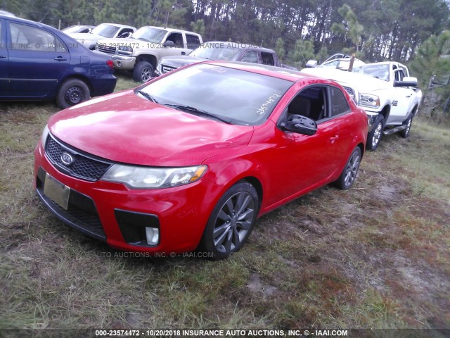 KNAFW6A3XB5331627 - 2011 KIA FORTE SX RED photo 2