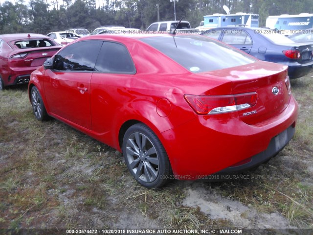 KNAFW6A3XB5331627 - 2011 KIA FORTE SX RED photo 3