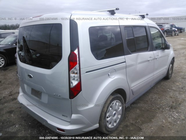 NM0GE9F73E1141667 - 2014 FORD TRANSIT CONNECT XLT SILVER photo 4