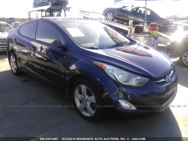 5NPDH4AE7DH276471 - 2013 HYUNDAI ELANTRA GLS/LIMITED BLUE photo 1