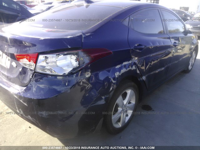 5NPDH4AE7DH276471 - 2013 HYUNDAI ELANTRA GLS/LIMITED BLUE photo 6