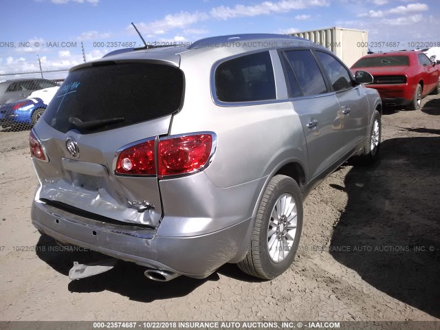 5GAER23708J141982 - 2008 BUICK ENCLAVE CXL SILVER photo 4