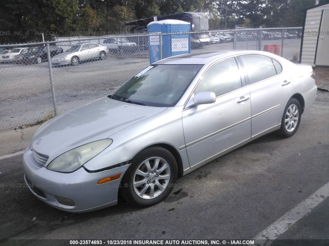 JTHBF30G225035410 - 2002 LEXUS ES 300 SILVER photo 2