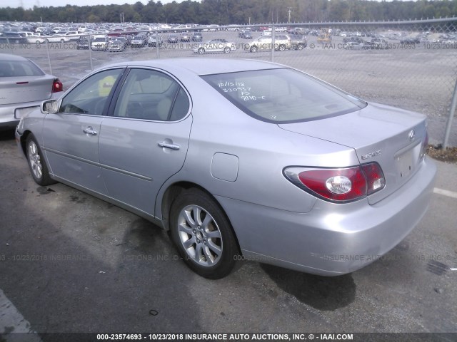 JTHBF30G225035410 - 2002 LEXUS ES 300 SILVER photo 3