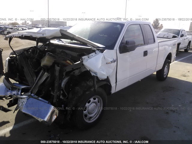 1FTFX1EFXCFC81623 - 2012 FORD F150 SUPER CAB WHITE photo 2