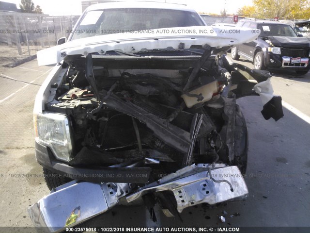 1FTFX1EFXCFC81623 - 2012 FORD F150 SUPER CAB WHITE photo 6