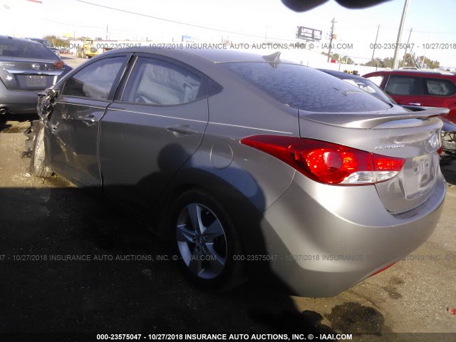 5NPDH4AE9DH381089 - 2013 HYUNDAI ELANTRA GLS/LIMITED GRAY photo 3