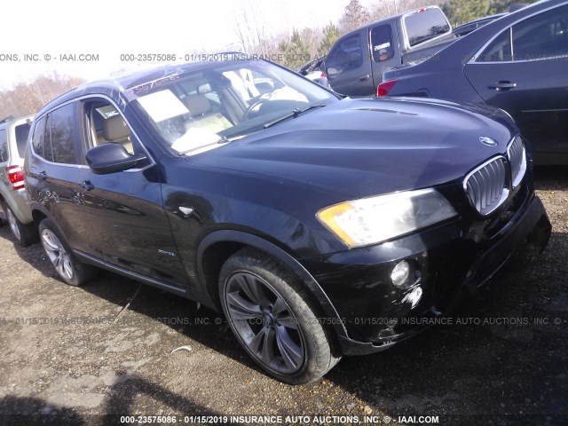 5UXWX7C59BL734755 - 2011 BMW X3 XDRIVE35I BLACK photo 1