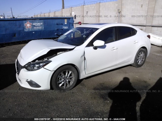 JM1BM1V73E1199877 - 2014 MAZDA 3 WHITE photo 2