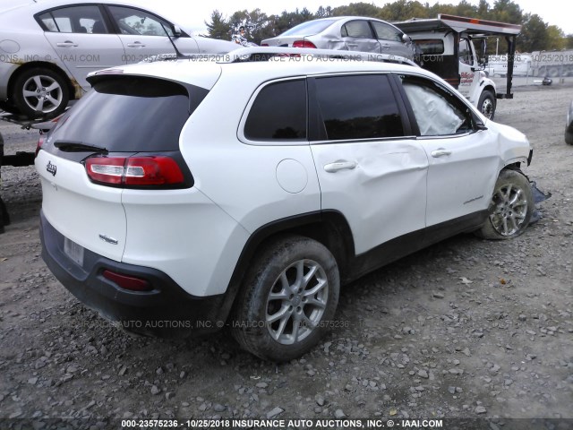 1C4PJLCS7FW601700 - 2015 JEEP CHEROKEE LATITUDE WHITE photo 4