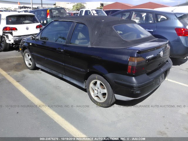 3VWDC21V8YM804745 - 2000 VOLKSWAGEN CABRIO GLS BLACK photo 3