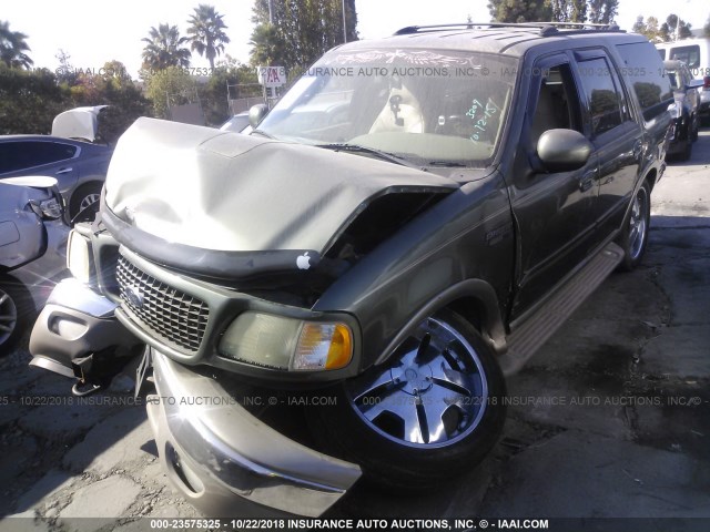 1FMPU18L11LA69749 - 2001 FORD EXPEDITION EDDIE BAUER GREEN photo 2