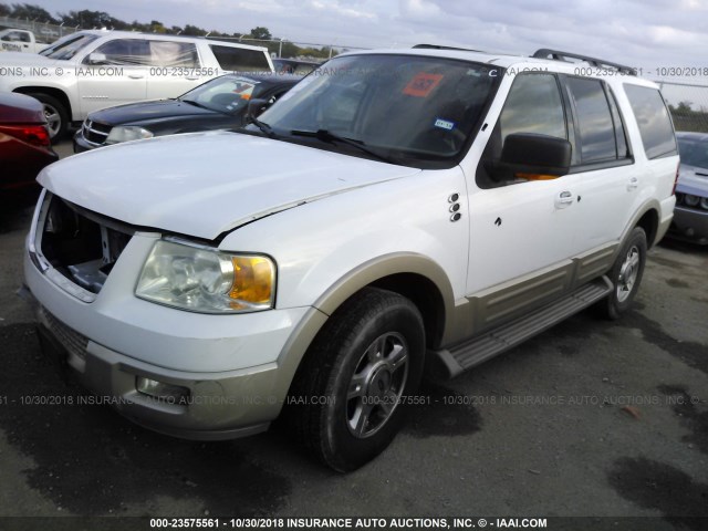 1FMFU17525LA22945 - 2005 FORD EXPEDITION EDDIE BAUER WHITE photo 2