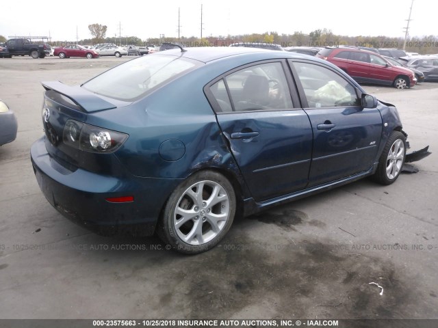 JM1BK323981863994 - 2008 MAZDA 3 S BLUE photo 4