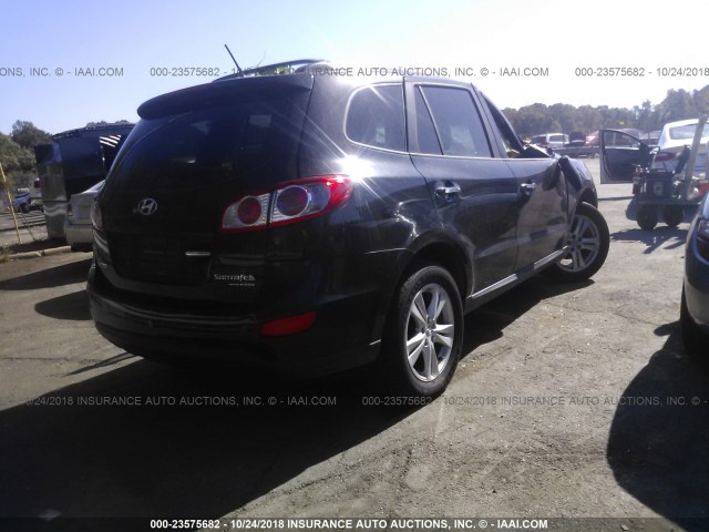 5NMSKDAG5AH386275 - 2010 HYUNDAI SANTA FE LIMITED BLACK photo 4