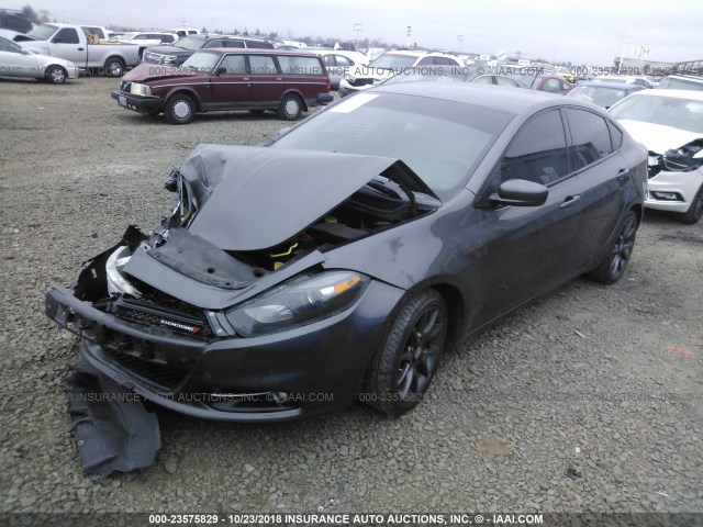 1C3CDFBB7FD403546 - 2015 DODGE DART SXT GRAY photo 2