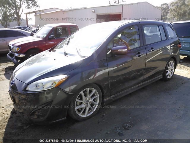 JM1CW2CL3F0183285 - 2015 MAZDA 5 TOURING GRAY photo 2