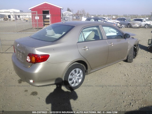 1NXBU40E49Z113385 - 2009 TOYOTA COROLLA S/LE/XLE GOLD photo 4