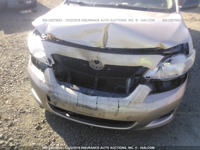 1NXBU40E49Z113385 - 2009 TOYOTA COROLLA S/LE/XLE GOLD photo 6