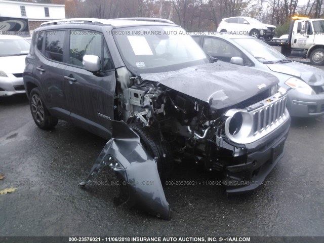 ZACCJBDB6HPG52791 - 2017 JEEP RENEGADE LIMITED GRAY photo 1