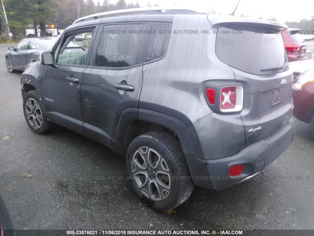 ZACCJBDB6HPG52791 - 2017 JEEP RENEGADE LIMITED GRAY photo 3