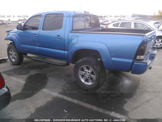 5TEJU4GN7AZ721015 - 2010 TOYOTA TACOMA DOUBLE CAB PRERUNNER BLUE photo 3