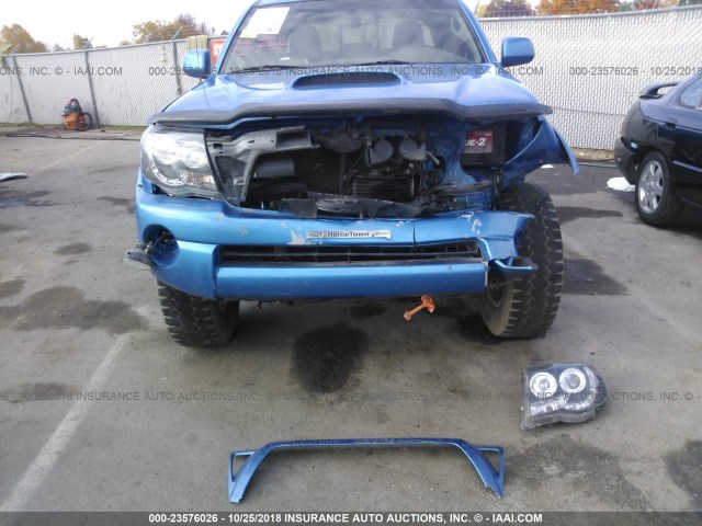 5TEJU4GN7AZ721015 - 2010 TOYOTA TACOMA DOUBLE CAB PRERUNNER BLUE photo 6