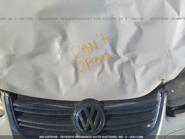 3VWRG71K26M765113 - 2006 VOLKSWAGEN JETTA 2.5 WHITE photo 10