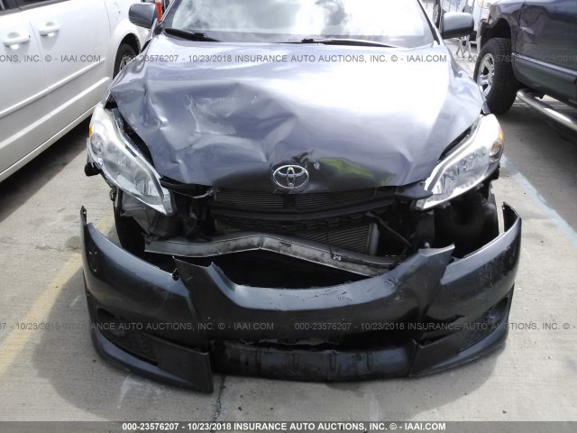 2T1ME4EE8AC006330 - 2010 TOYOTA COROLLA MATRIX XRS GRAY photo 6