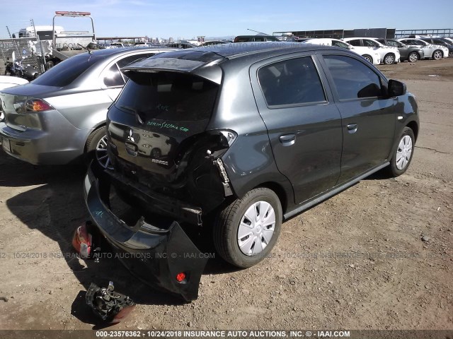 ML32A3HJ8EH007441 - 2014 MITSUBISHI MIRAGE DE GRAY photo 4