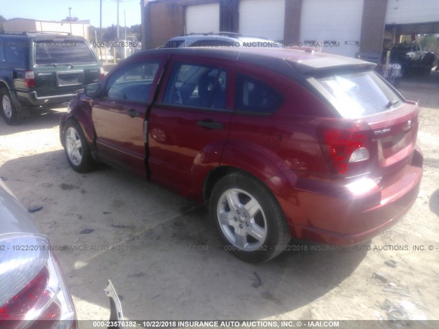 1B3HB28B28D742419 - 2008 DODGE CALIBER RED photo 3