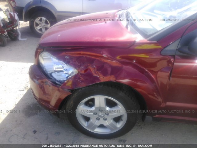 1B3HB28B28D742419 - 2008 DODGE CALIBER RED photo 6