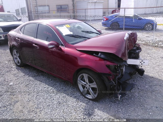 JTHBE5C20C5030092 - 2012 LEXUS IS 350 BURGUNDY photo 1