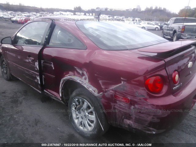 1G1AT18H697113749 - 2009 CHEVROLET COBALT LT RED photo 6