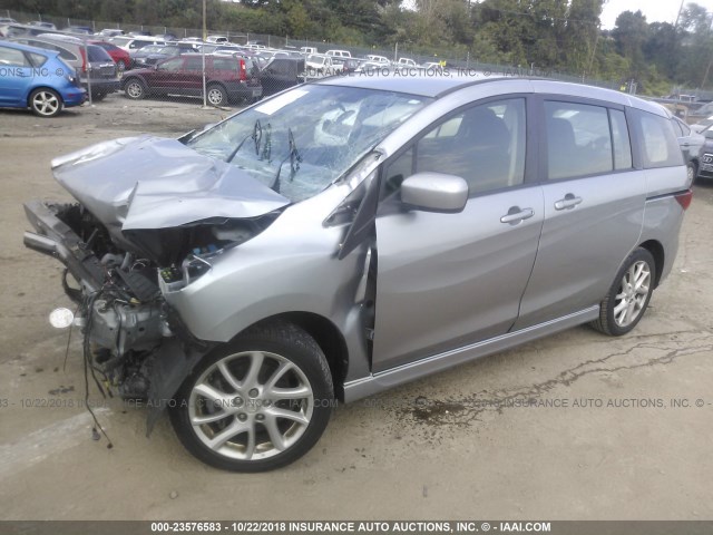 JM1CW2CL1C0135294 - 2012 MAZDA 5 SILVER photo 2