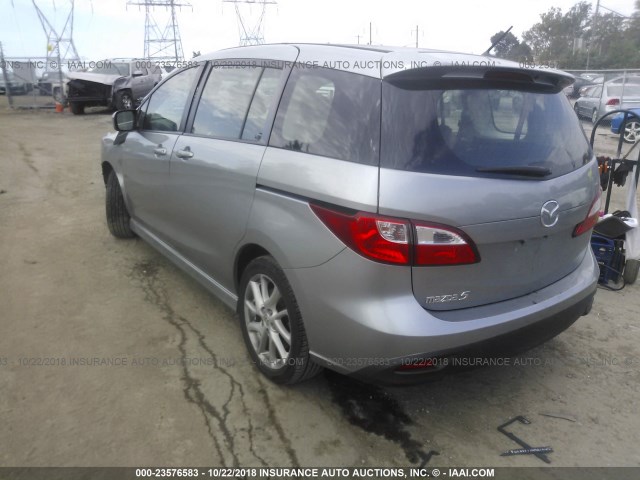 JM1CW2CL1C0135294 - 2012 MAZDA 5 SILVER photo 3