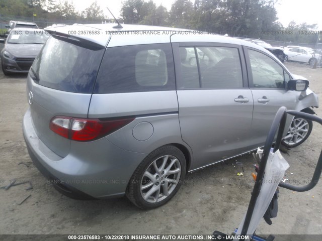 JM1CW2CL1C0135294 - 2012 MAZDA 5 SILVER photo 4