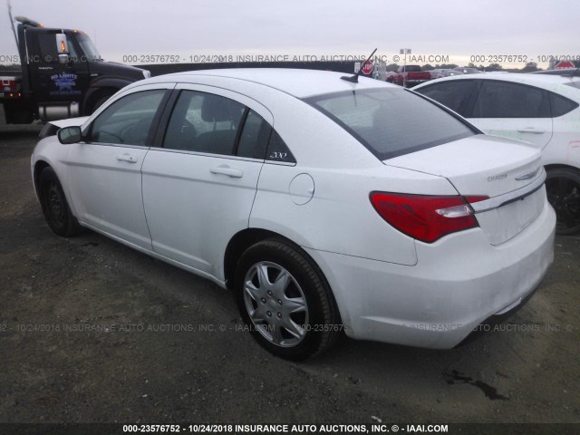 1C3CCBAB0EN209091 - 2014 CHRYSLER 200 LX WHITE photo 3