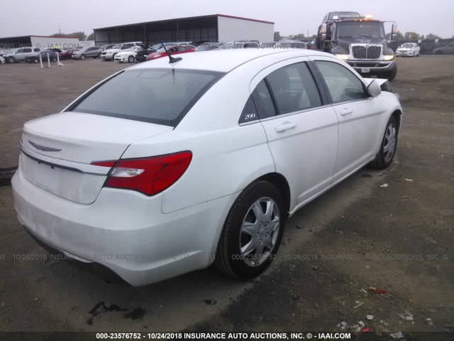 1C3CCBAB0EN209091 - 2014 CHRYSLER 200 LX WHITE photo 4