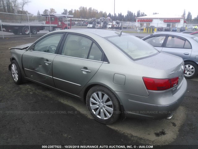 5NPEU46F39H540312 - 2009 HYUNDAI SONATA SE/LIMITED GREEN photo 3