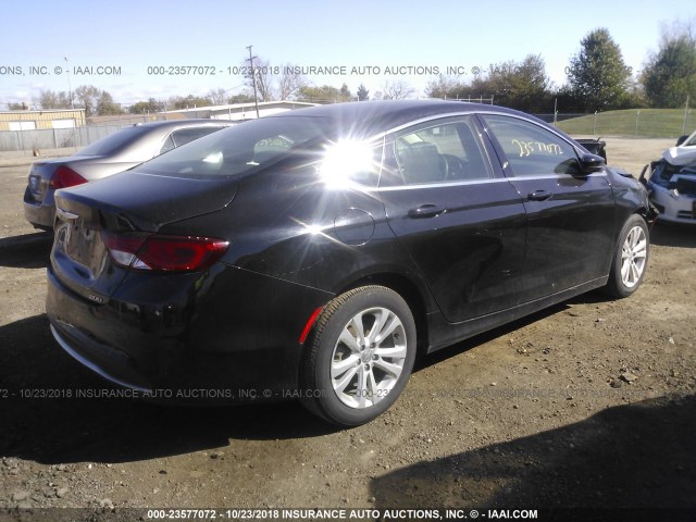 1C3CCCAB0FN667799 - 2015 CHRYSLER 200 LIMITED BLACK photo 4