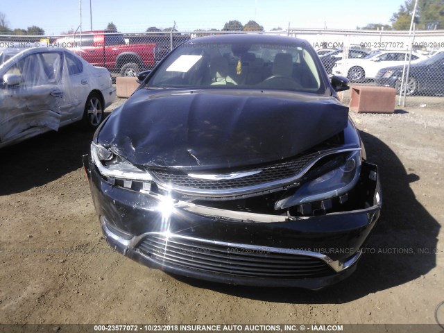 1C3CCCAB0FN667799 - 2015 CHRYSLER 200 LIMITED BLACK photo 6