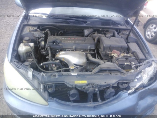 4T1BE32K74U923094 - 2004 TOYOTA CAMRY LE/XLE/SE BLUE photo 10