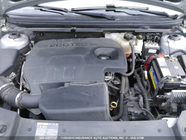 1G1ZC5EU3CF396474 - 2012 CHEVROLET MALIBU 1LT SILVER photo 10