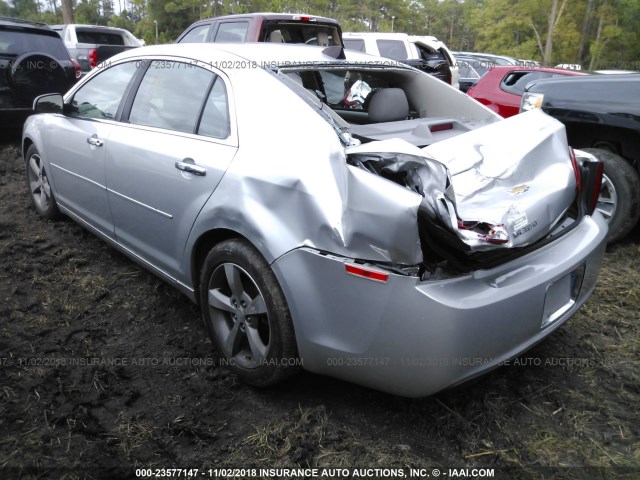 1G1ZC5EU3CF396474 - 2012 CHEVROLET MALIBU 1LT SILVER photo 3