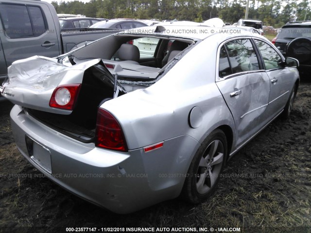 1G1ZC5EU3CF396474 - 2012 CHEVROLET MALIBU 1LT SILVER photo 4