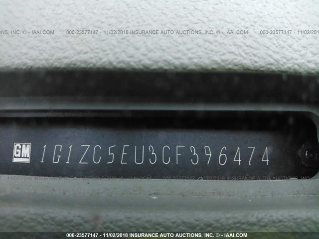 1G1ZC5EU3CF396474 - 2012 CHEVROLET MALIBU 1LT SILVER photo 9