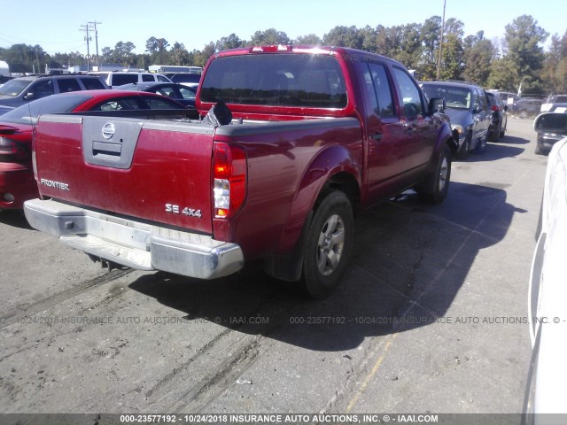 1N6AD0EV4AC400119 - 2010 NISSAN FRONTIER CREW CAB SE/LE/NISMO RED photo 4